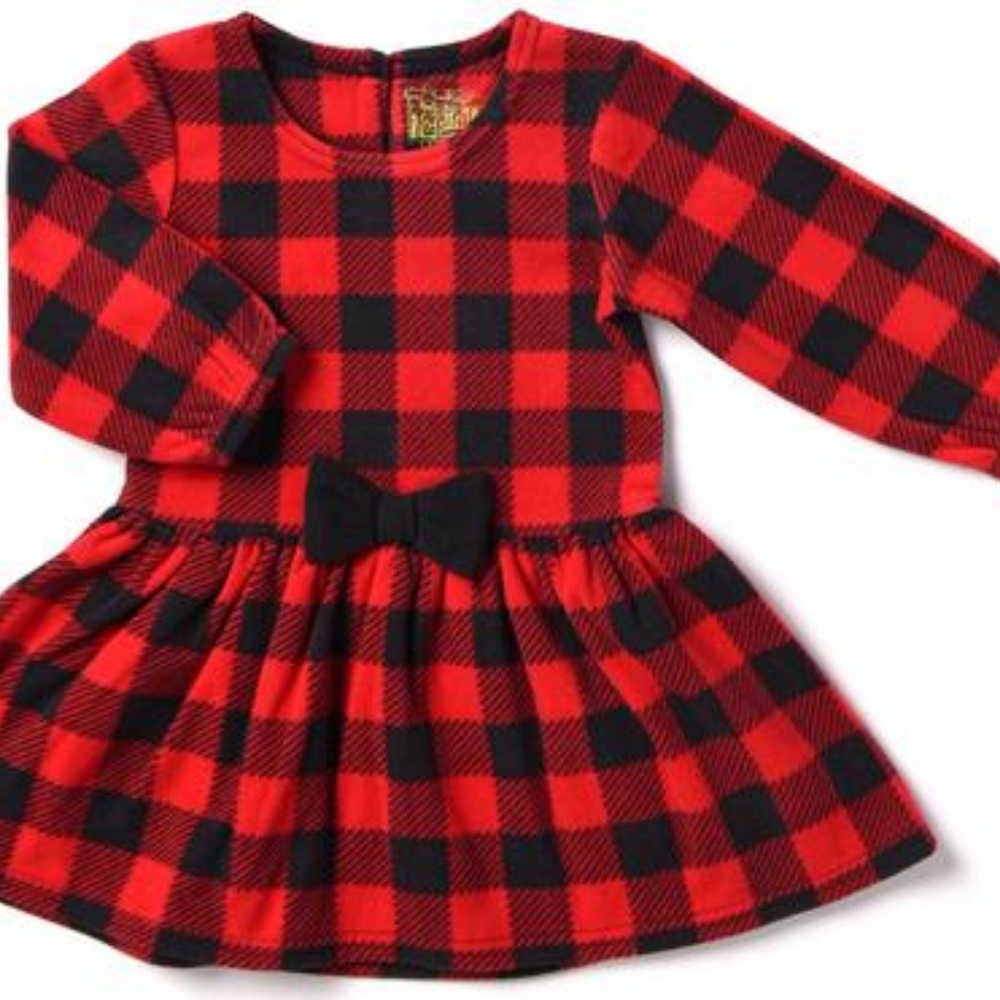 NWT Kapital K Red Buffalo Plaid Dress & Leggings